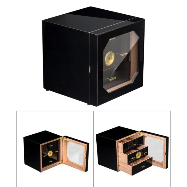 achat pas cher Marque Generique 3 Couche Boîte À Cigares En Bois De Cèdre Cave À Cigares Boîte De… 5