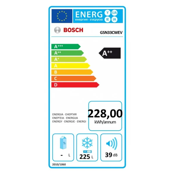 exclusivement disponibles Congélateur Armoire 60cm 225l Nofrost Blanc – Gsn33cwev – BOSCH 3