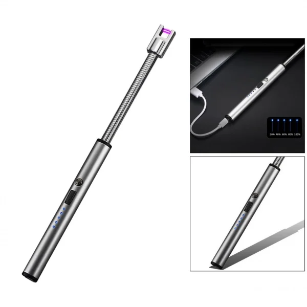 Marque Generique BBQ Bougie Briquet Électrique Rechargeable USB Long Briquet Flexible … Top ventes 6
