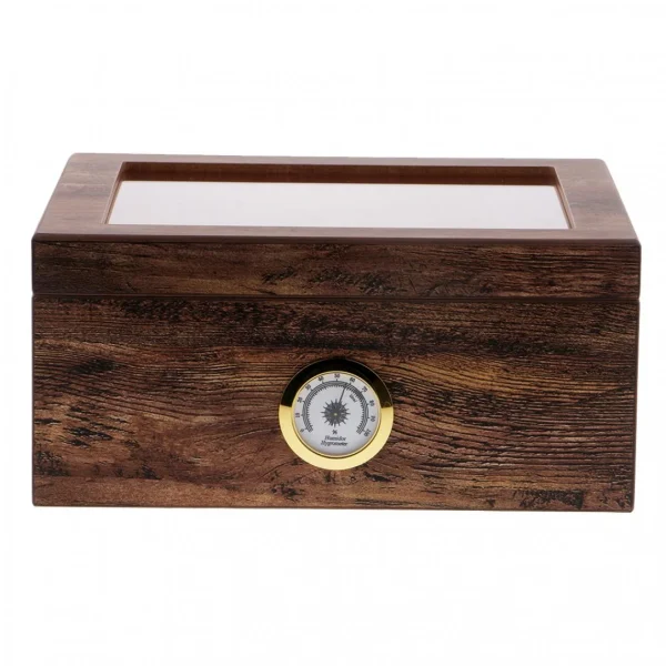 prix abordable Marque Generique Boîte à Cigares En Bois Massif Cave à Cigare Grande Capacité Cas D… 1