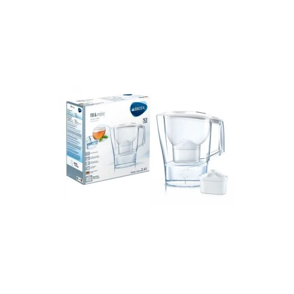 beauté BRITA Carafe Aluna Blanche 2,4 L + 2 Cartouches Maxtra 1