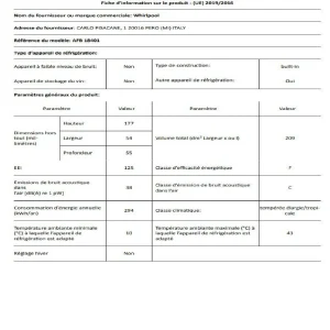 Congélateur Intégrable WHIRLPOOL AFB18401 209L remise en ligne 9