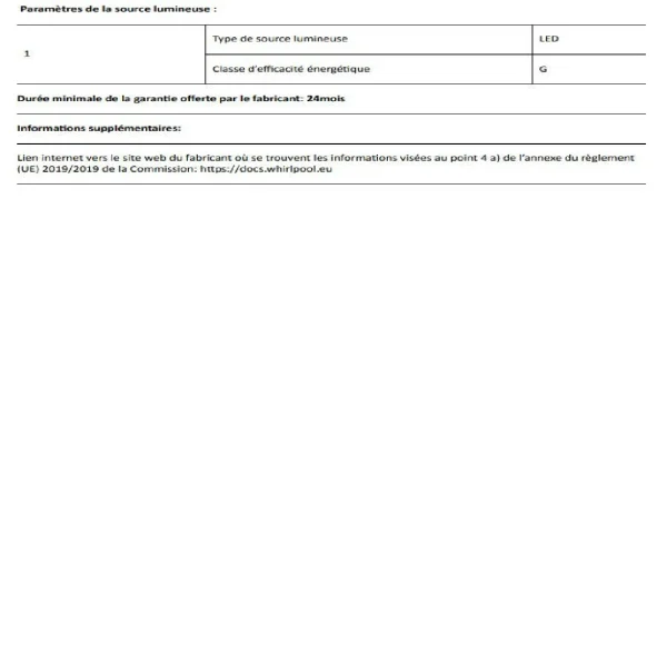 Congélateur Intégrable WHIRLPOOL AFB18401 209L remise en ligne 5