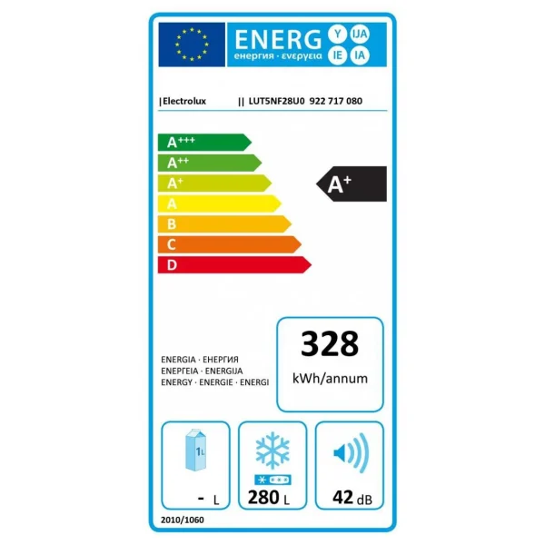 ELECTROLUX LUT5NF28U0 – Congélateur Armoire – 280L – Froid No Frost -… à prix d'occasion 4