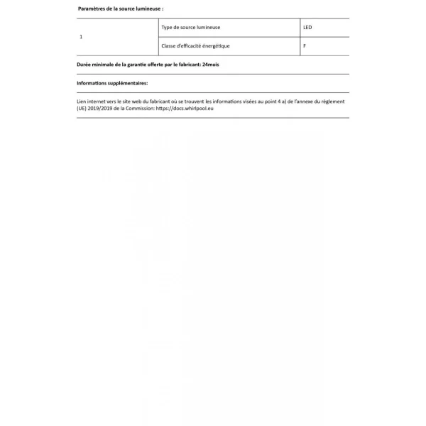 Nouveau Congélateur Armoire WHIRLPOOL WVA35632 NFW 2 – 340L 5