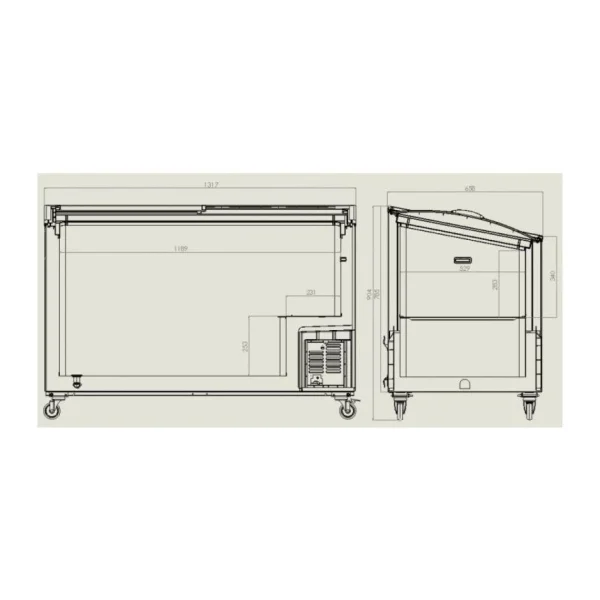 Congélateur Bahut Couvercle En Verre – 400 Litres – Combisteel – R600… Satisfait ou Remboursé 3