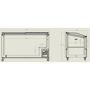 Couleurs variées Congélateur Bahut Couvercle En Verre – 460 Litres – Combisteel – R600… 6