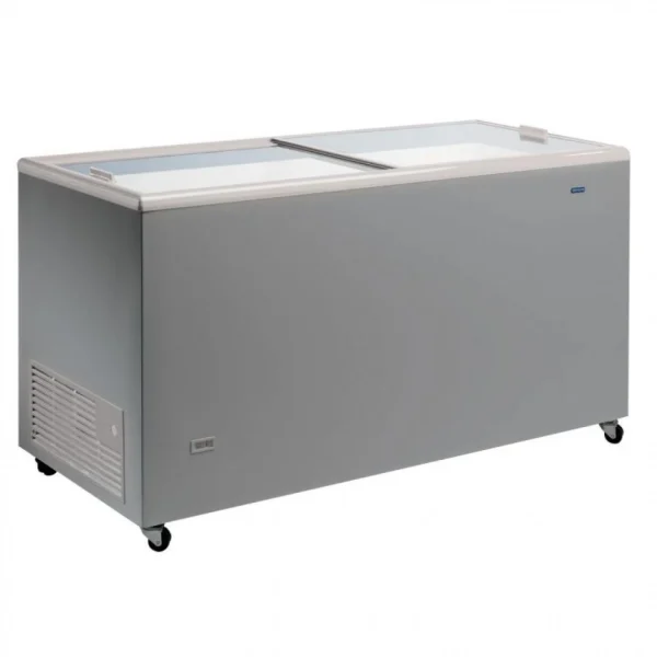 magasin pour Materiel Chr Pro Congélateur Coffre Aspect Inox Couvercle Vitré – 200 à 440 Litres -… 1