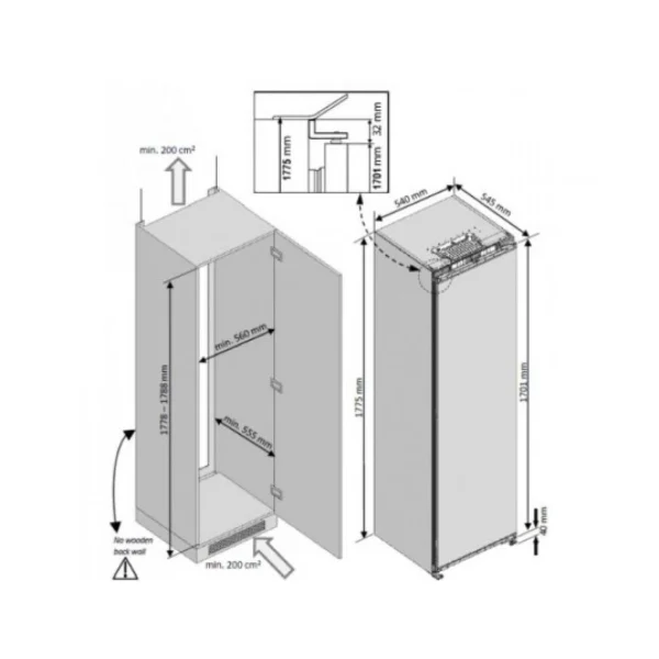 en france Beko Congélateur Encastrable Armoire BFNA247E30SN Froid Ventilé 220L 3