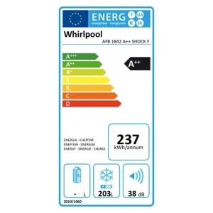 site en ligne Whirlpool Congélateur Vertical Intégré AFB 1842 A++ 6