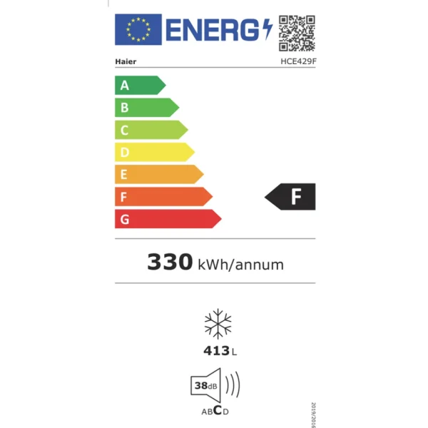 HAIER HCE429F – Congélateur Coffre – 413L – Froid Statique – A+ – L14… Meilleur Service 4