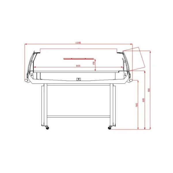 Combisteel Îlot De Refroidissement Avec Couvercle En Verre – 190 LTR – Combistee… Distributeur Officiel 3