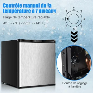 Costway Mini Congélateur Vertical Capacité 31,1 L Porte Réversible En Acier… achetez pas cher 13