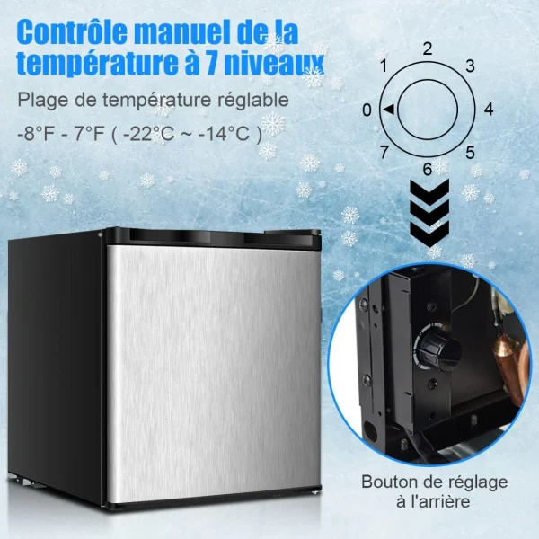 Costway Mini Congélateur Vertical Capacité 31,1 L Porte Réversible En Acier… achetez pas cher 5