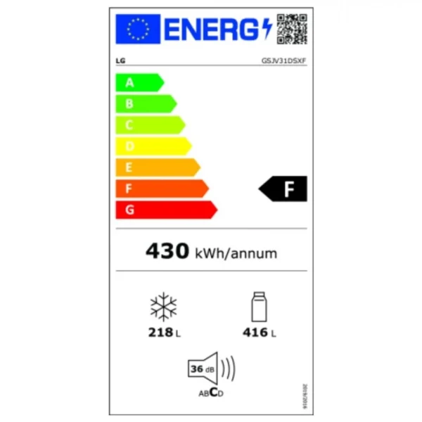 online boutique Réfrigérateur Combiné LG GSJV31DSXF (179 X 91 Cm) 3
