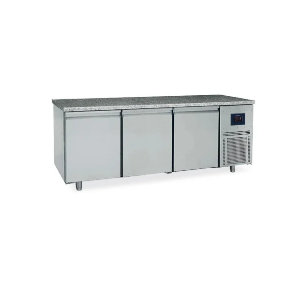 magasin Materiel Chr Pro Table Réfrigérée Pâtisserie 3 Portes 600X400 Mm, Plan En Granite A… 1