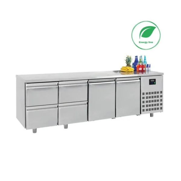 Combisteel Table Réfrigérée Positive 2 Portes 4 Tiroirs Gamme 700 – Energy Lin… Top ventes 1