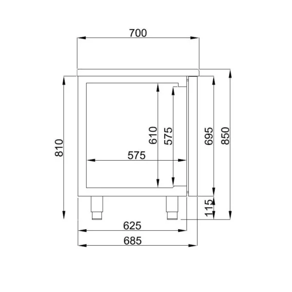 Combisteel Table Réfrigérée Positive 2 Portes 4 Tiroirs Gamme 700 – Energy Lin… Top ventes 4