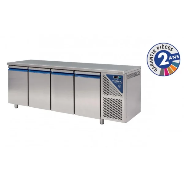 Dalmec Table Réfrigérée Positive Inox 4 Portes 630 L Avec Groupe Logé – D… ﻿soldes 1