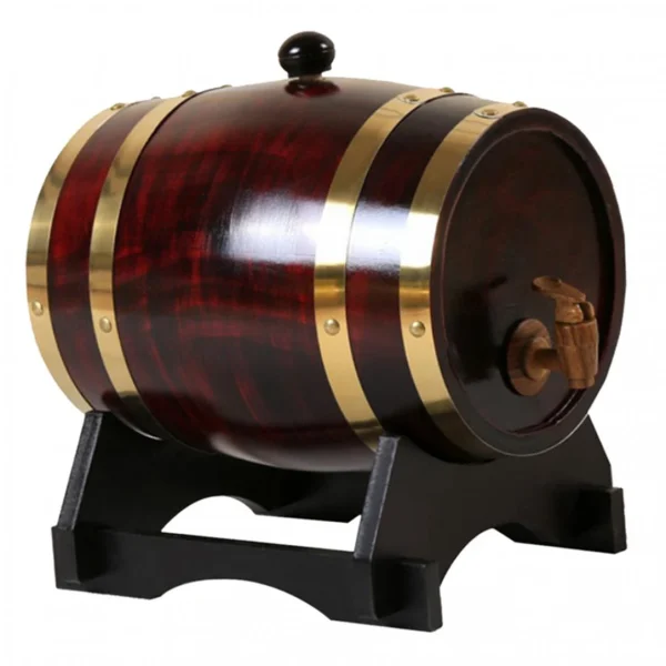 Top ventes Marque Generique Tonneau à Vin En Chêne 3L / 1,5L Avec Base Pour Vin Whisky 1,5L Retr… 5