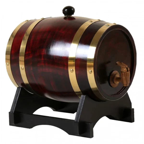 Top ventes Marque Generique Tonneau à Vin En Chêne 3L / 1,5L Avec Base Pour Vin Whisky 1,5L Retr… 6